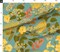 Teal Floral Botanical Jungle Tropical Hawaiian Mimosa Tree Flowers Foliage Large Scale Custom Printed Fabric by Spoonflower Various Fabrics by the Yard or Fat Quarter